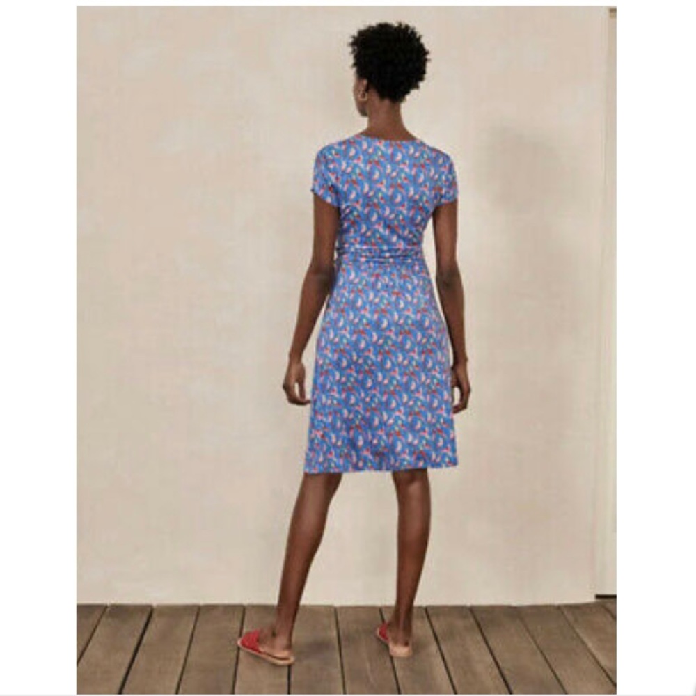 Boden Blue Floral Bird Print Dress - Picture 2 of 7